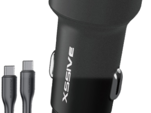 Xssive 48W QC3.0 Fast Car Charger with C-C Cable XSS-CC40C - Zwart